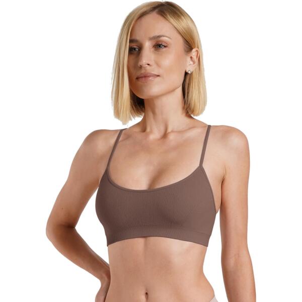 Топ-бра в рубчик Giulia 7120 Cami Top Rib L/XL коричневий фото 