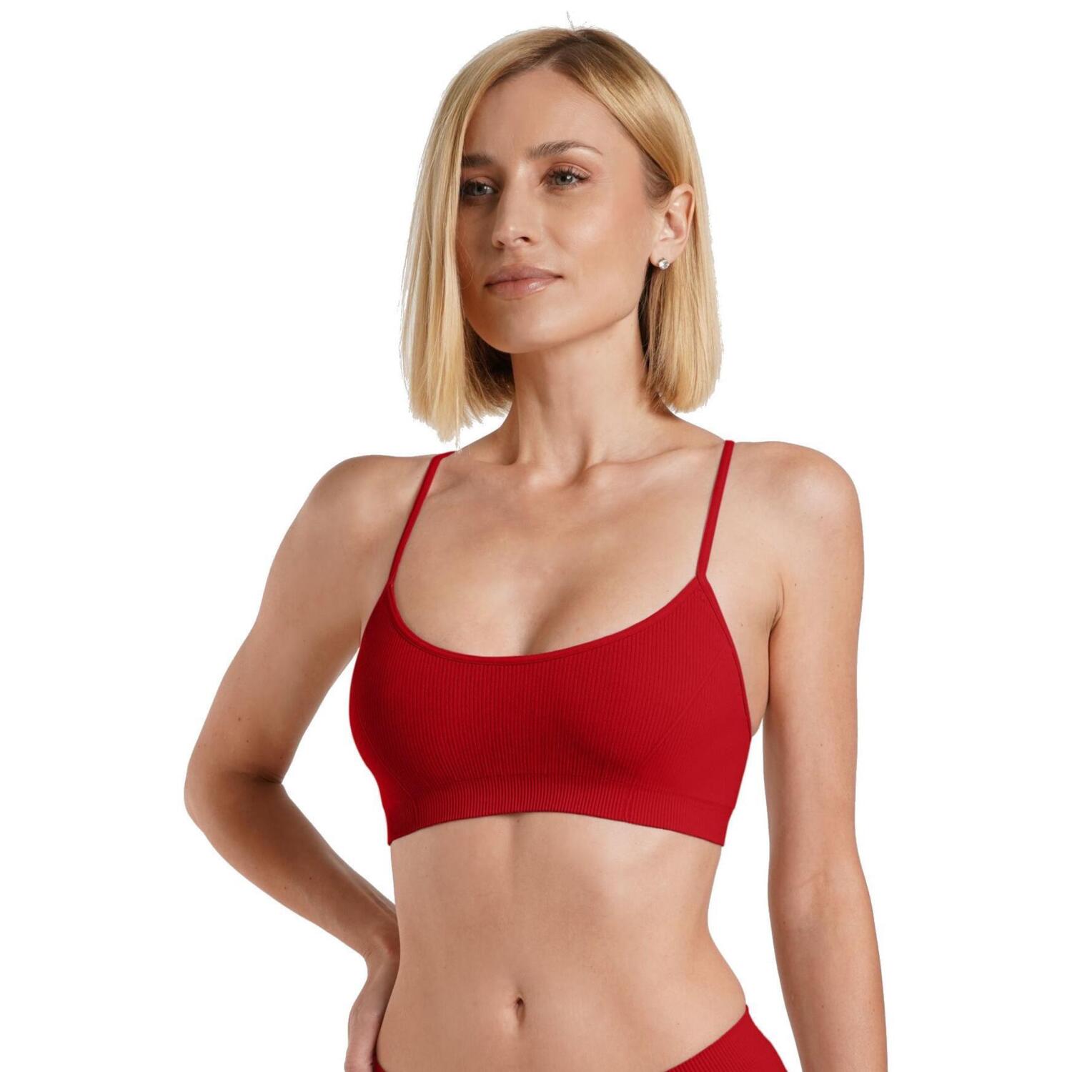 Топ-бра в рубчик Giulia 7120 Cami Top Rib S/M бордовый