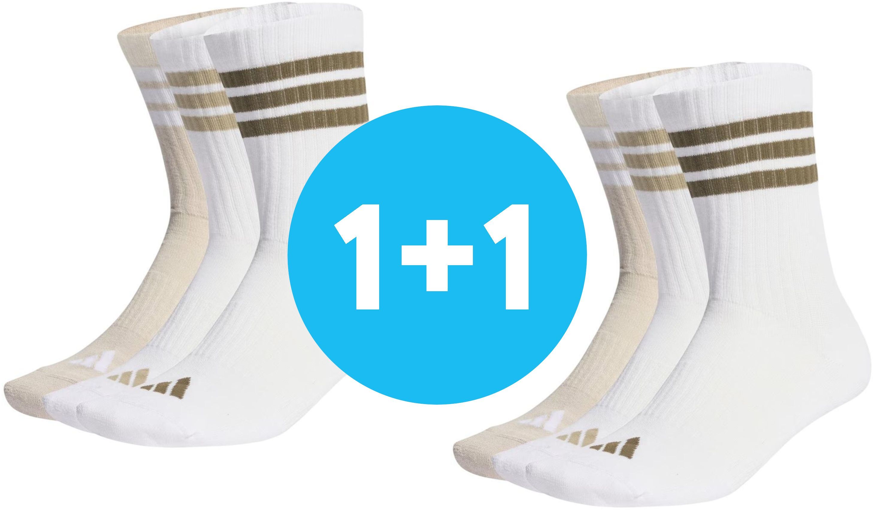 Набір шкарпеток Adidas 3S Ess C Crw 3P KC9639 M (40-42) різнокольоровіфото1