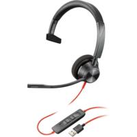 Гарнітура комп'ютерна моно On-ear Poly Blackwire 5210, USB-A, 3.5 мм, всеспрямований, чорний