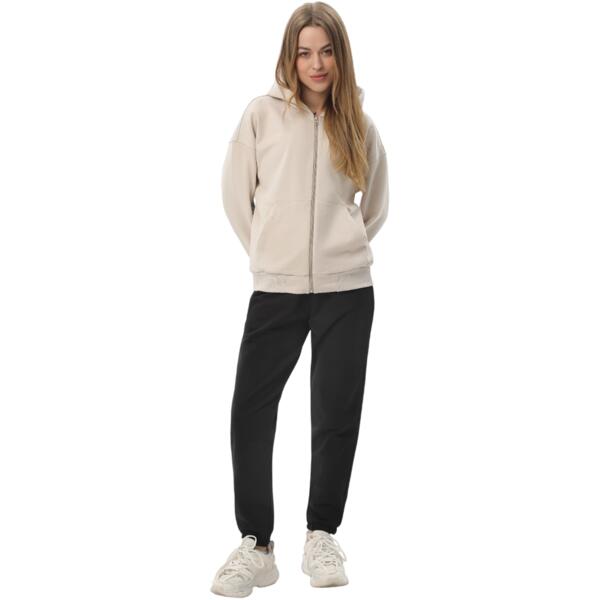Спортивный костюм женский толстовка и брюки RAY Premium loose U0809W L бежевый/черный