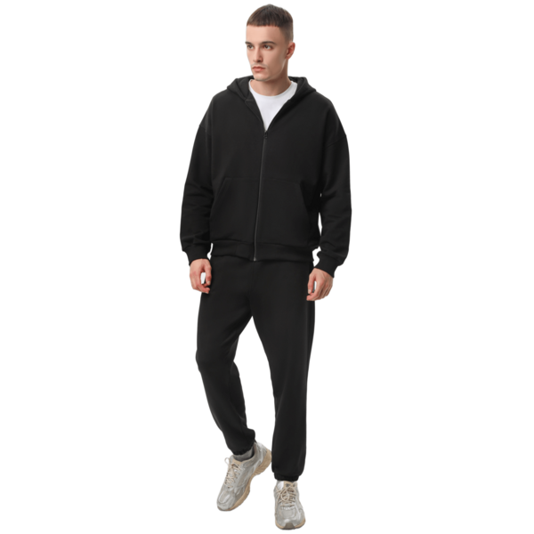 

Спортивный костюм мужской худи на молнии и брюки RAY Premium loose U0809M L черный