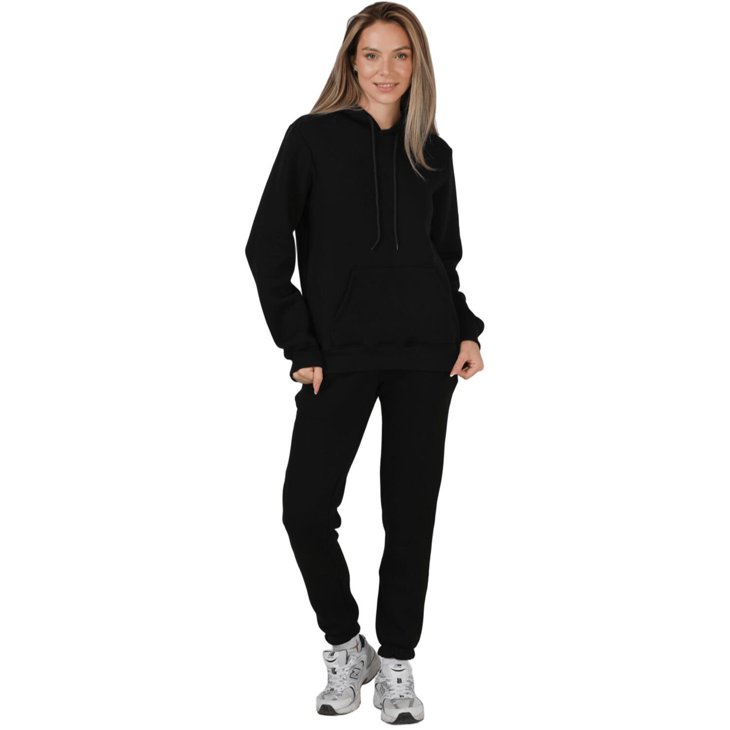 Спортивний костюм утеплений жіночий худі та штани RAY Basic U0801W XL чорний