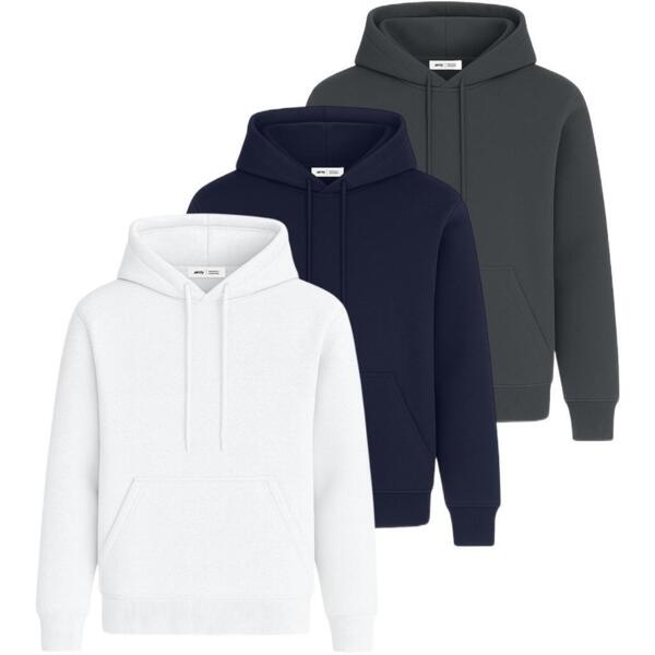 Набор худи утепленных мужских RAY Basic U0401M XL 3шт белый/темно-синий/темно-серый фото