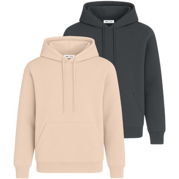 Набор худи утепленных женских RAY Basic U0401W 2XL 2шт бежевый/темно-серый фото 