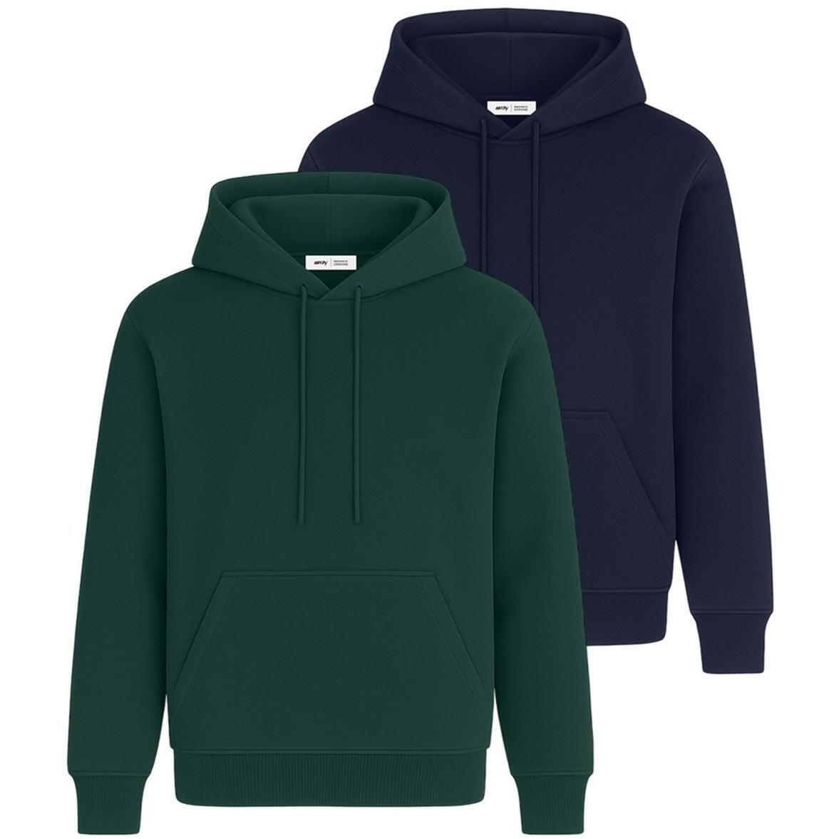 Набір худі утеплених жіночих RAY Basic U0401W XL 2шт зелений/темно-синійфото1