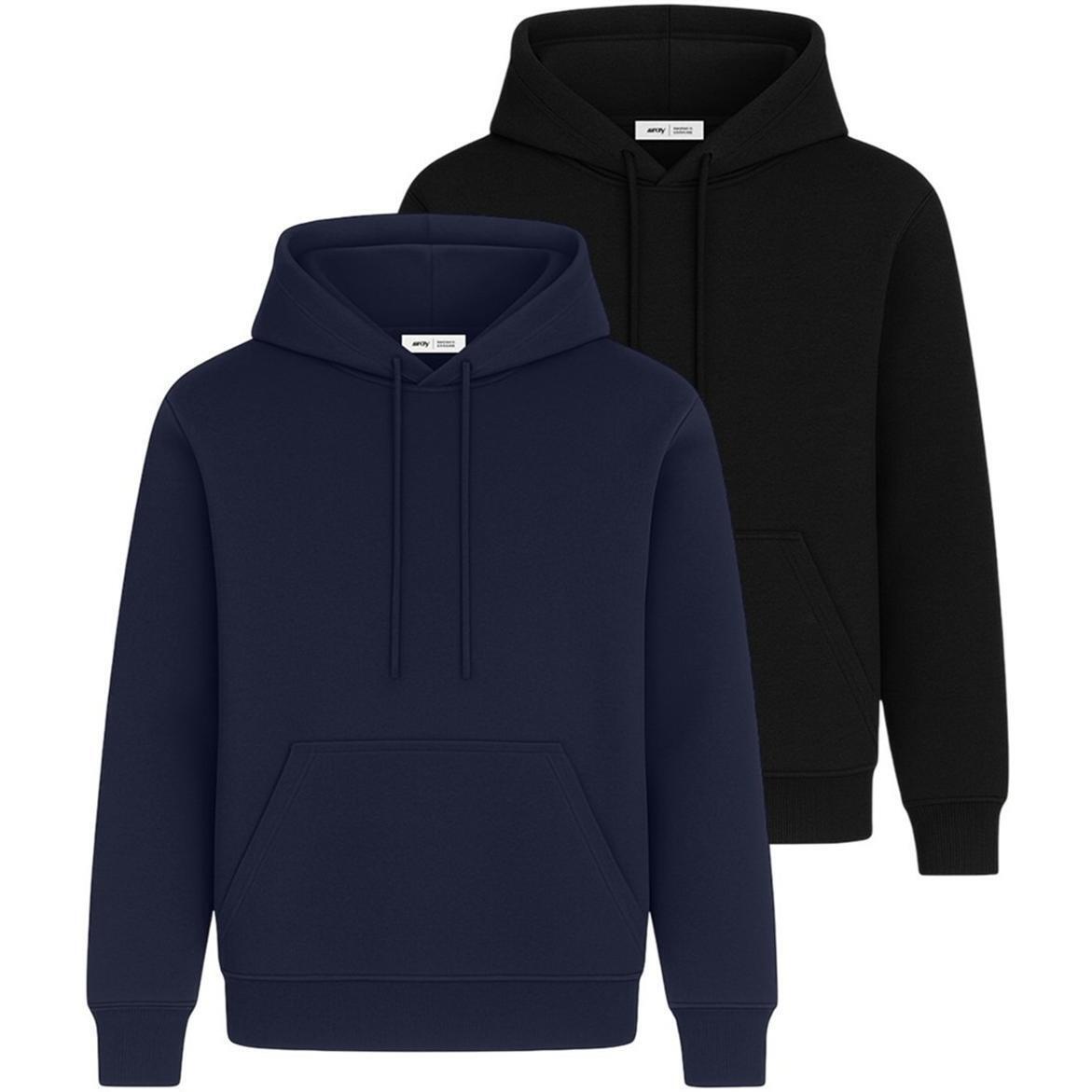 Набір худі утеплених жіночих RAY Basic U0401W XL 2шт темно-синій/чорнийфото1