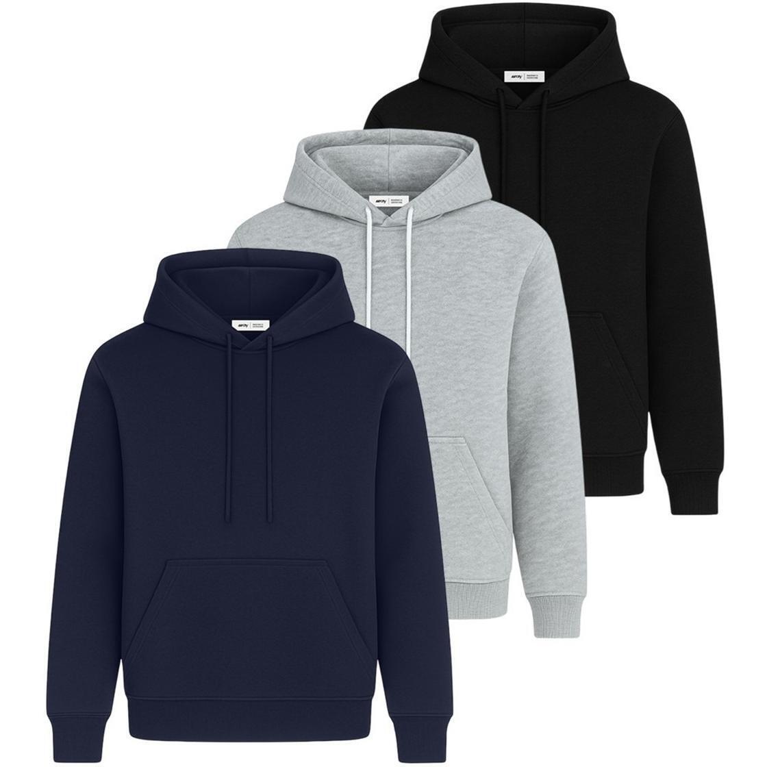 Набор худи утепленных женских RAY Basic U0401W XL 3шт темно-синий/серый/черный фото 1