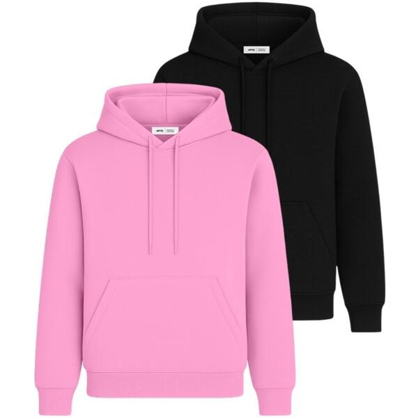 Набор худи утепленных женских RAY Basic U0401W 2XL 2шт розовый/черный фото 