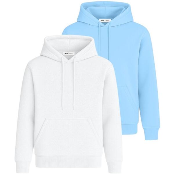 Набір худі утеплених жіночих RAY Basic U0401W 2XL 2шт білий/блакитнийфото