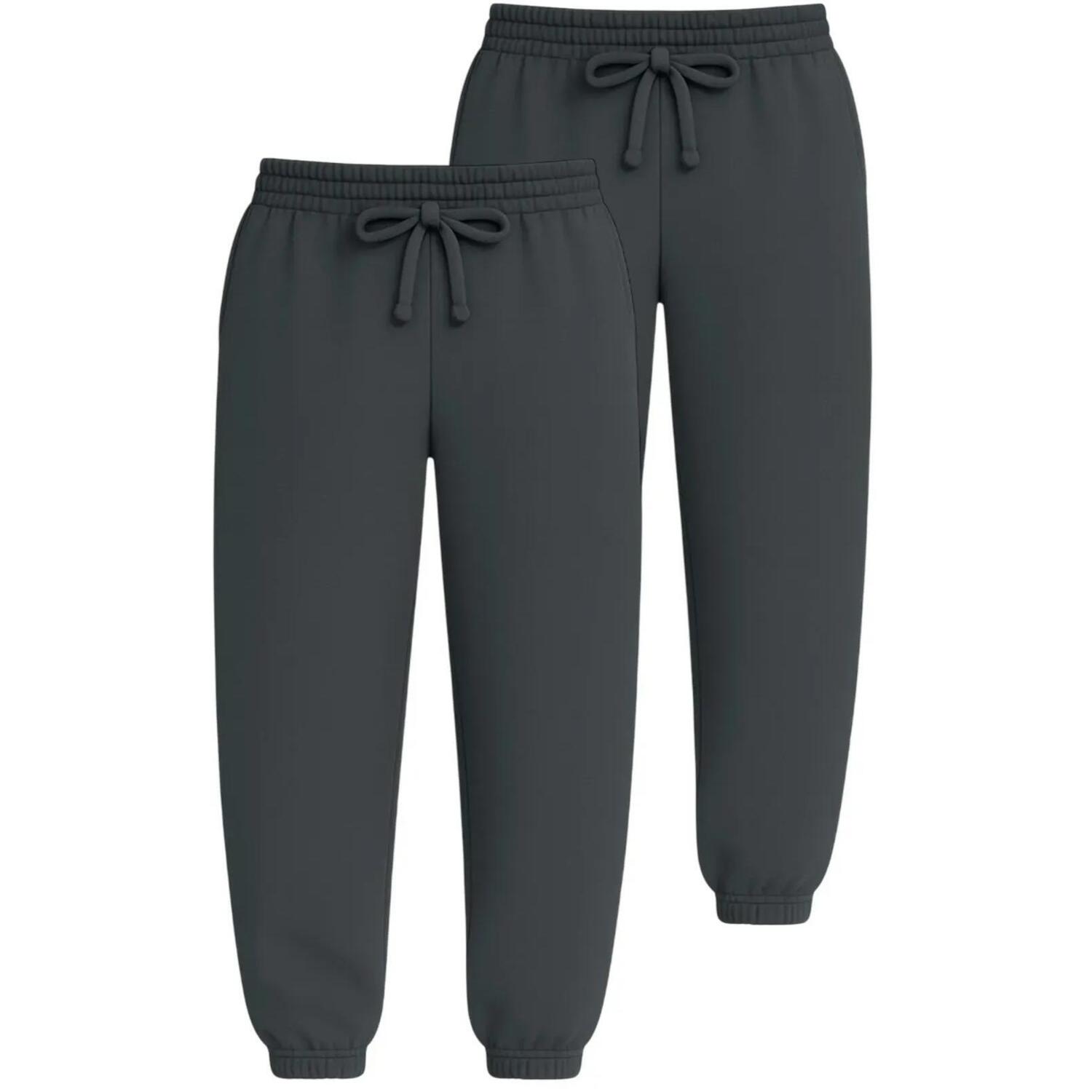 Набор спортивных брюк женских базовых RAY Premium loose U0909W XL 2шт темно-серый