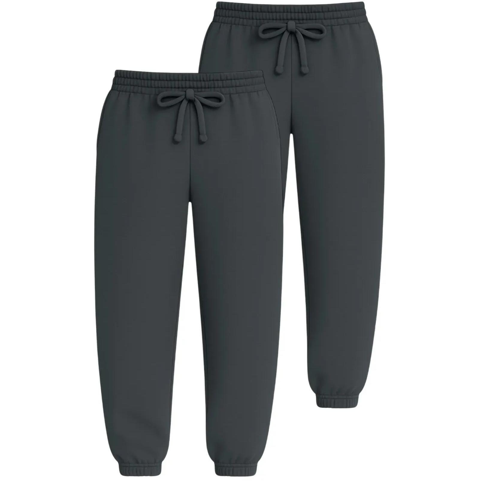 Набор спортивных брюк женских базовых RAY Premium loose U0909W XL 2шт темно-серый фото 1