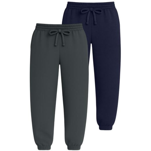 

Набор спортивных брюк мужских базовых RAY Premium loose U0909M M 2шт темно-серый/темно-синий