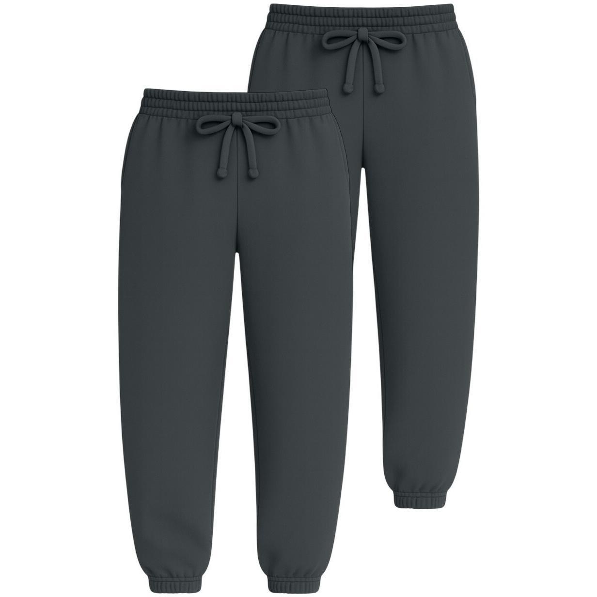 Набор спортивных брюк мужских базовых RAY Premium loose U0909M 3XL 2шт темно-серый