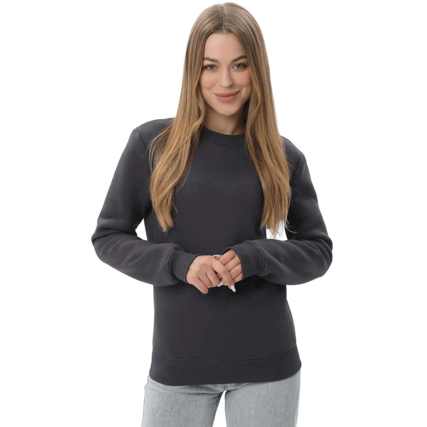 Свитшот утепленный женский базовый RAY Basic U0301W XL темно-серый