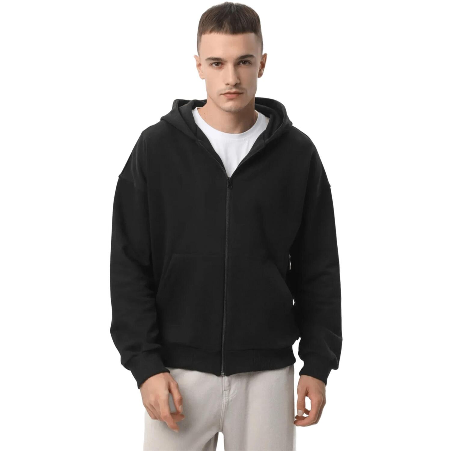 Худи на молнии мужское RAY Premium loose U0409M 3XL черный