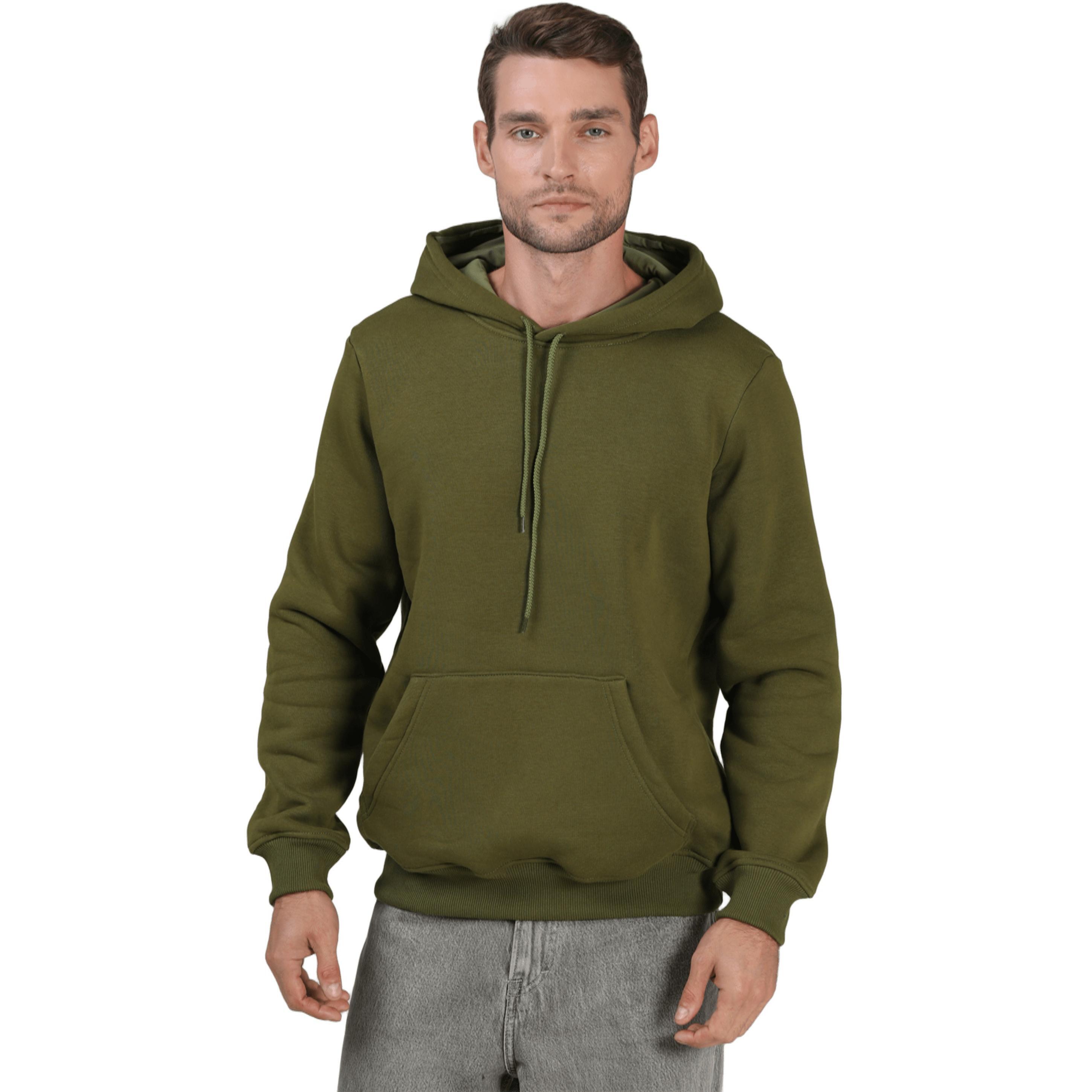 Худи утепленное мужское RAY Basic U0401M M хаки фото 1