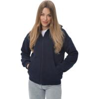 Худі на блискавці жіноче RAY Premium loose U0409W 2XL темно-синій