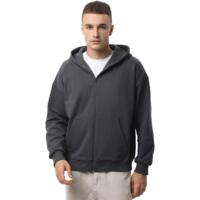Худи на молнии мужское RAY Premium loose U0409M XL темно-серый