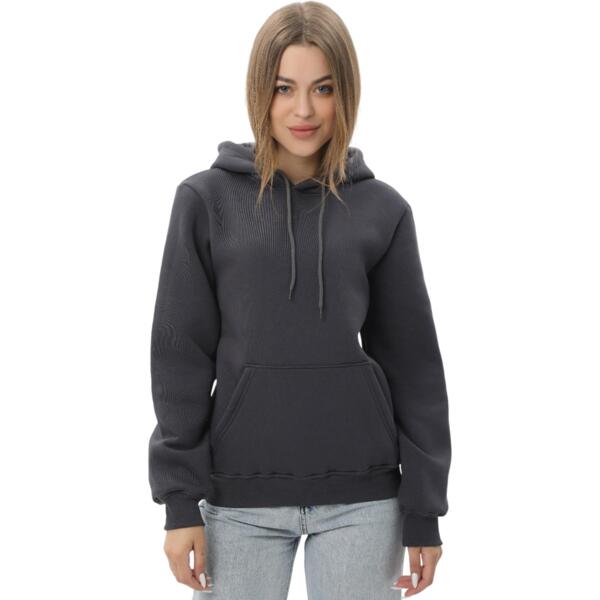 Худи утепленное женское RAY Basic U0401W XL темно-серый фото 