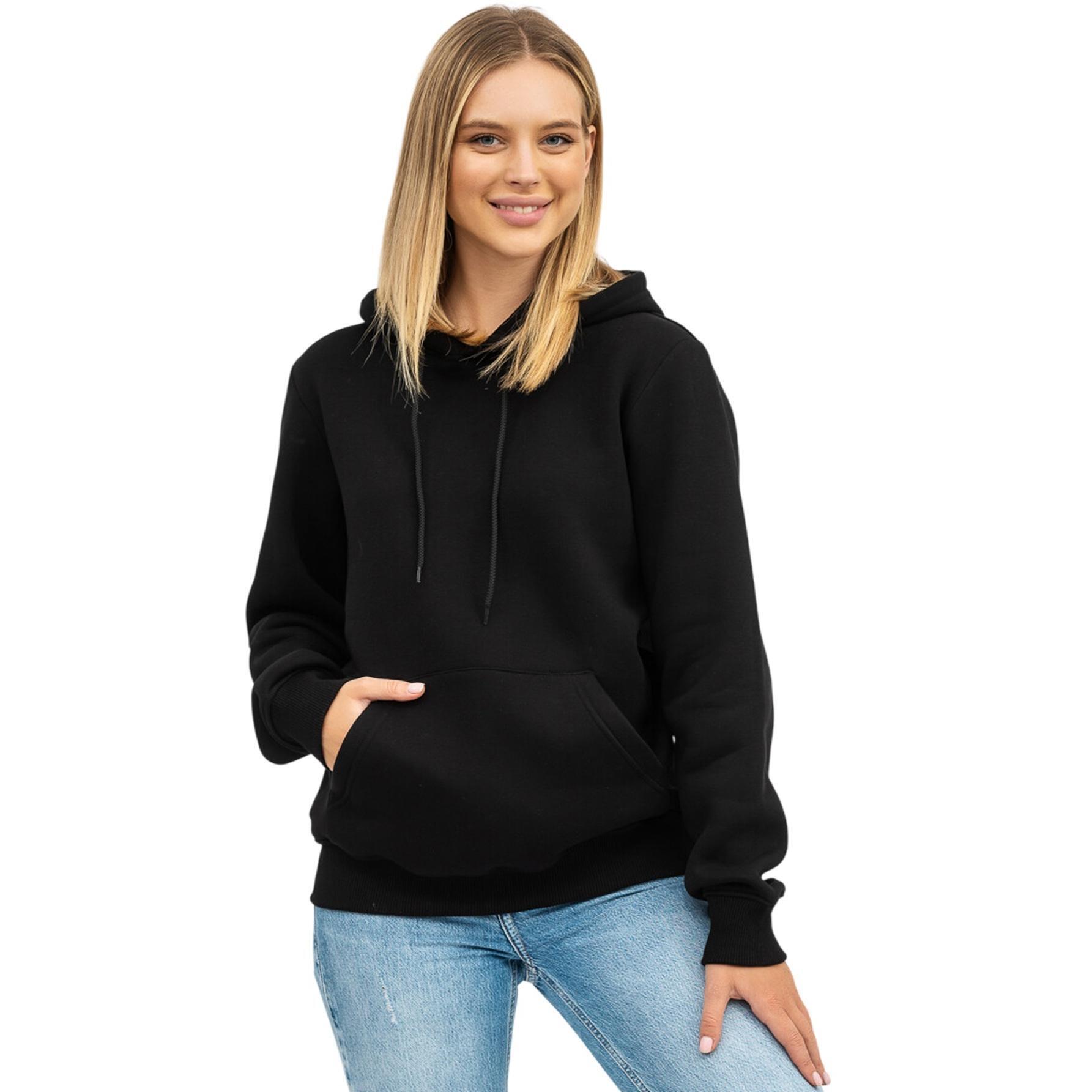 Худі утеплене жіноче RAY Basic U0401W 3XL чорнийфото1