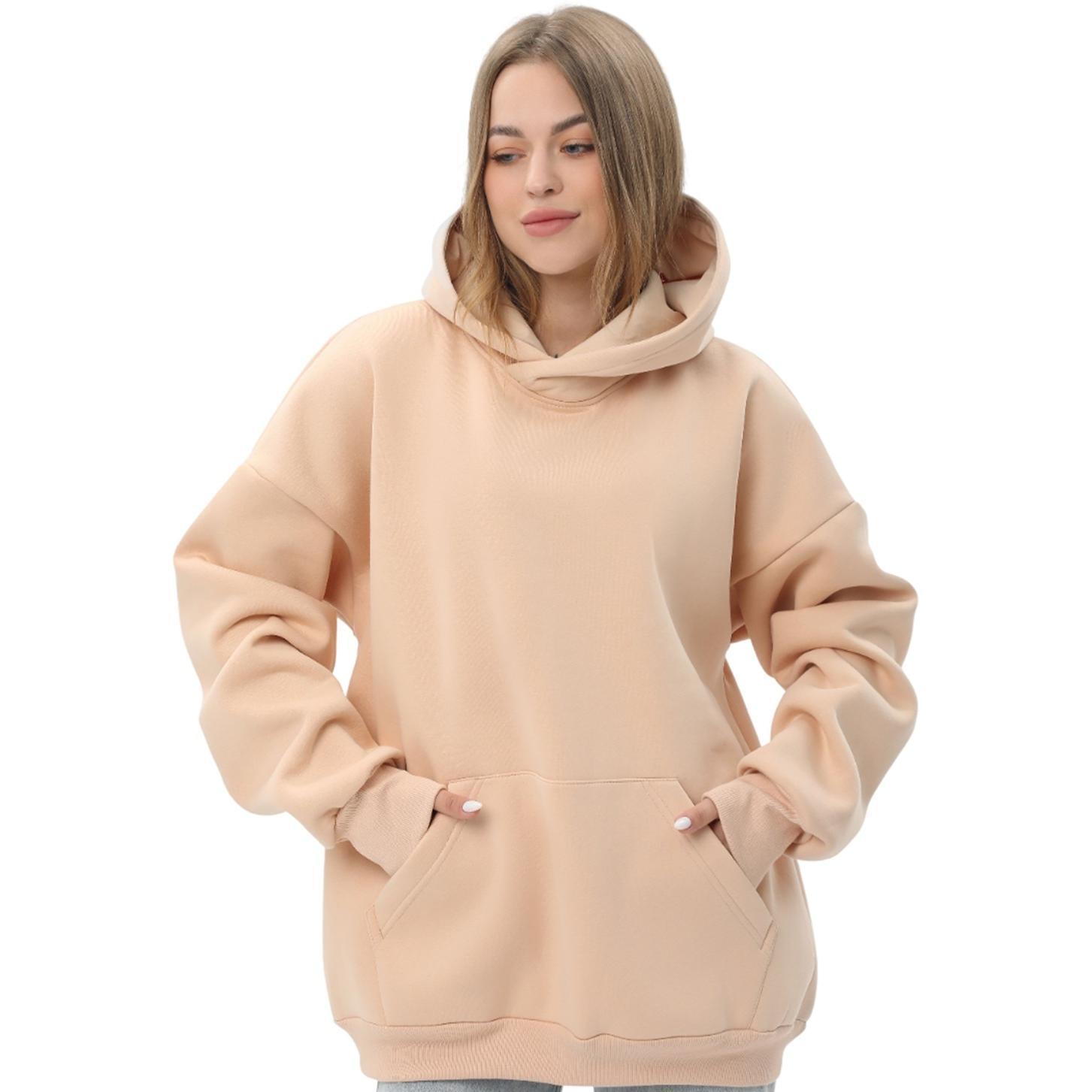 Худи утепленное женское RAY Oversize U0404W 2XL/3XL бежевый