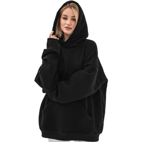 Худи утепленное женское RAY Oversize U0404W S/M черный фото 