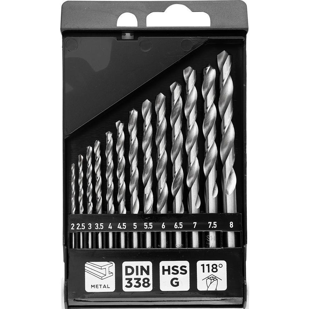Набор сверл по металлу GRAPHITE HSS HSS-G 2-8мм кейс 13шт (54T940) фото 1