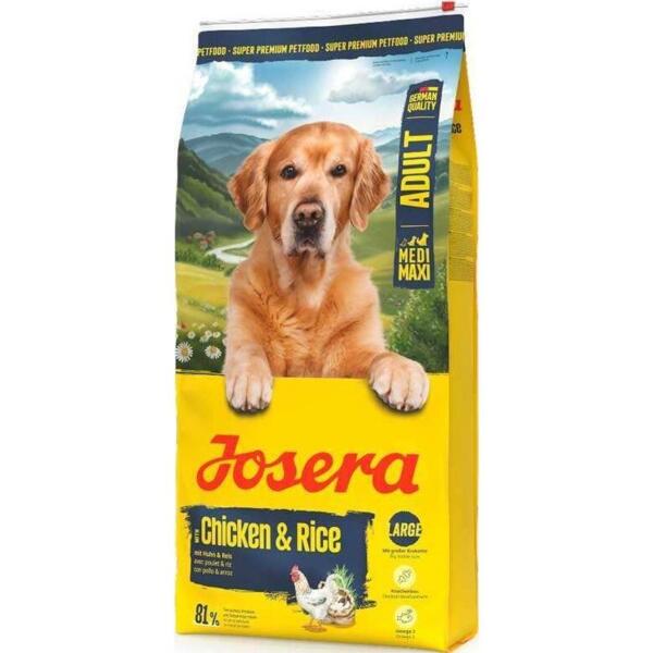 

Сухой корм для взрослых собак средних и крупных пород JOSERA Medi/Maxi Adult Chicken & Rice 12,5kg (Large Breed)