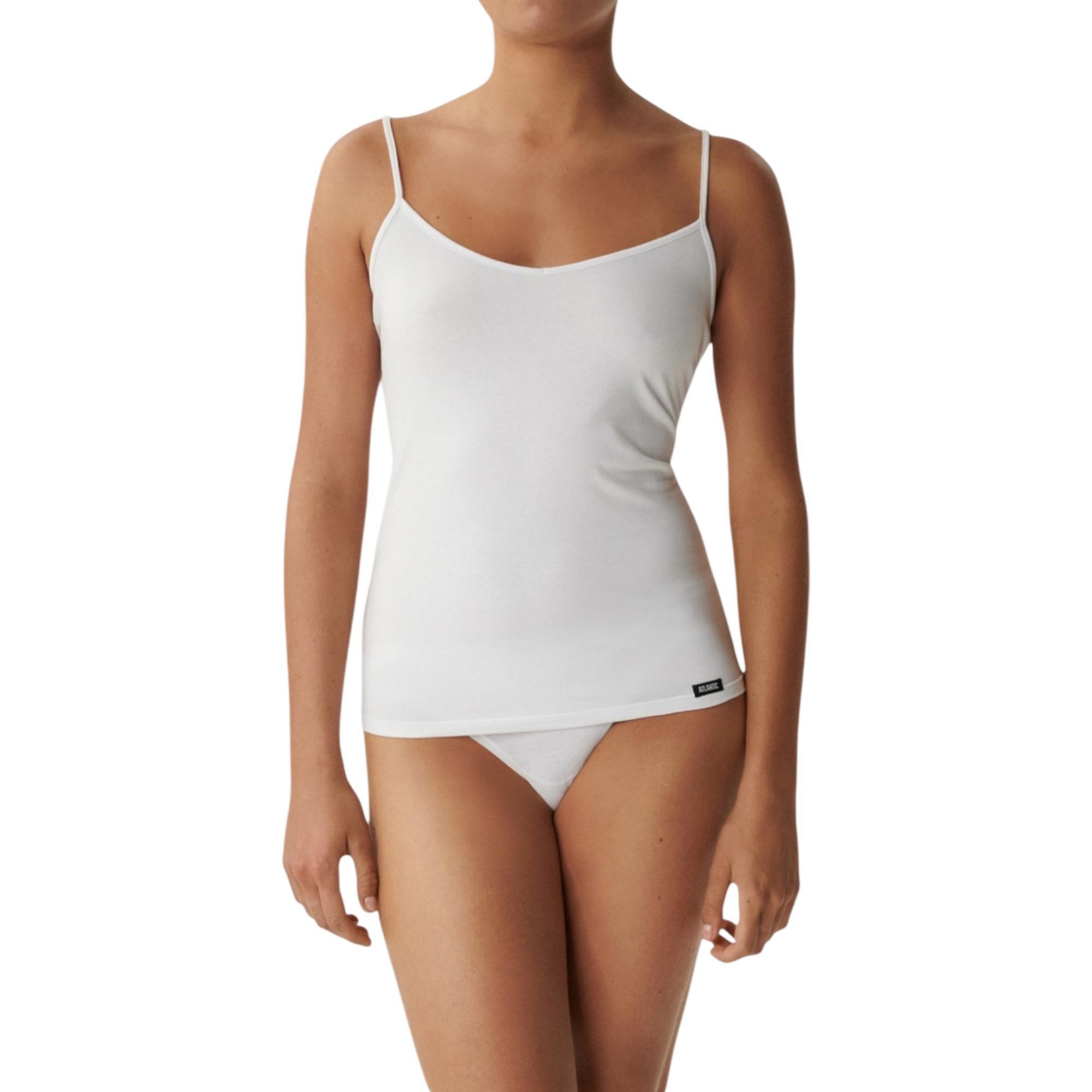 Майка жіноча тонка бретель Atlantic BLV-197N XL білафото1