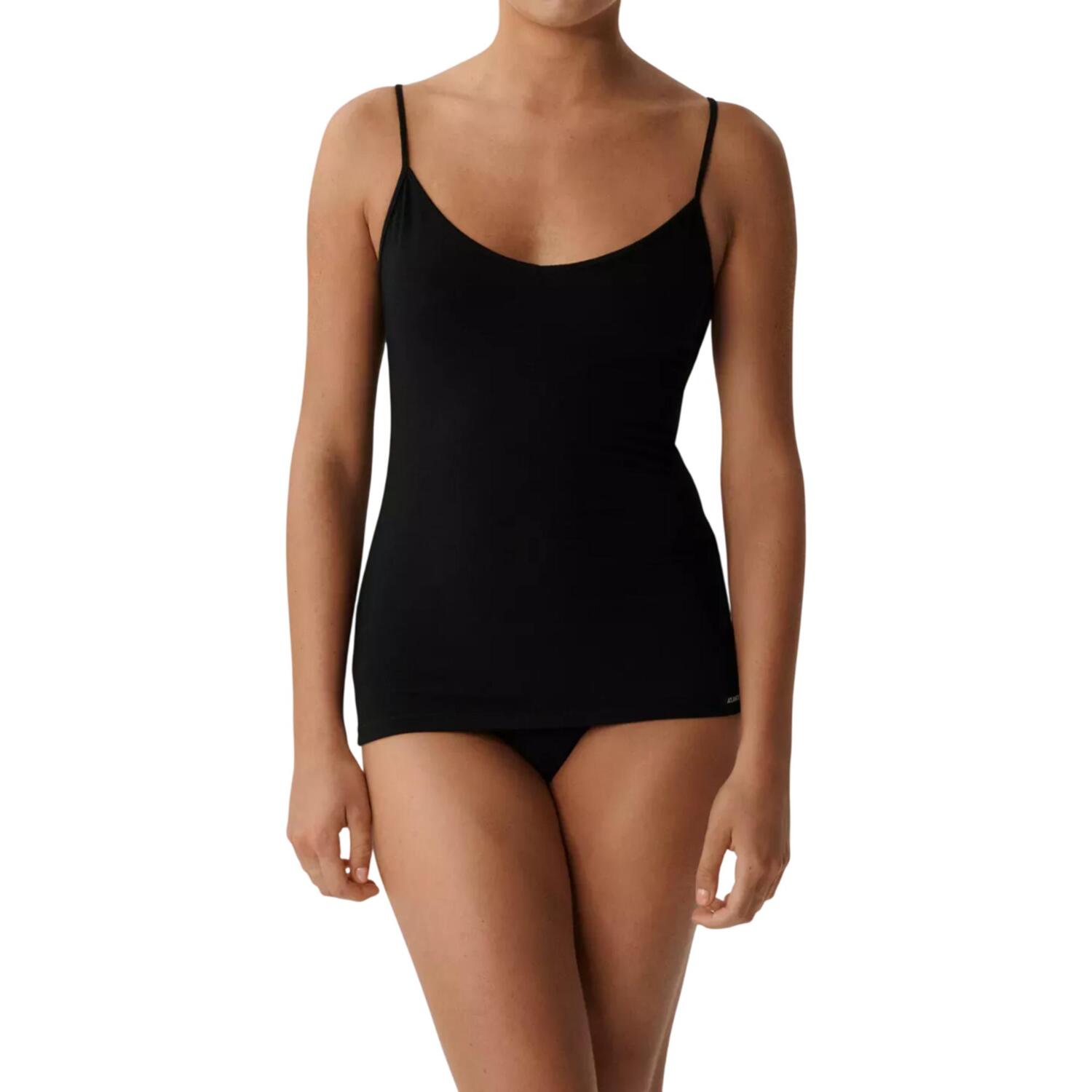 Майка женская тонкая бретель Atlantic BLV-197N L черная