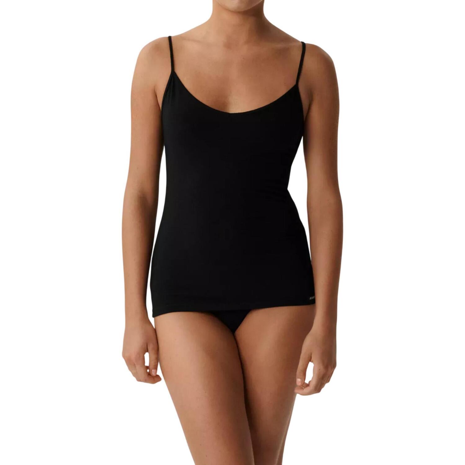 Майка женская тонкая бретель Atlantic BLV-197N 2XL черная