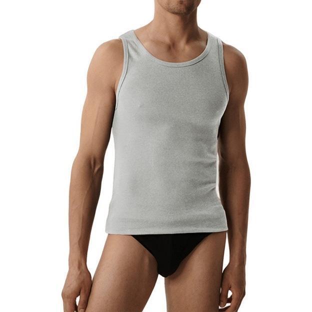 Майка мужская на тонких бретелях Atlantic BMV-046 M серые