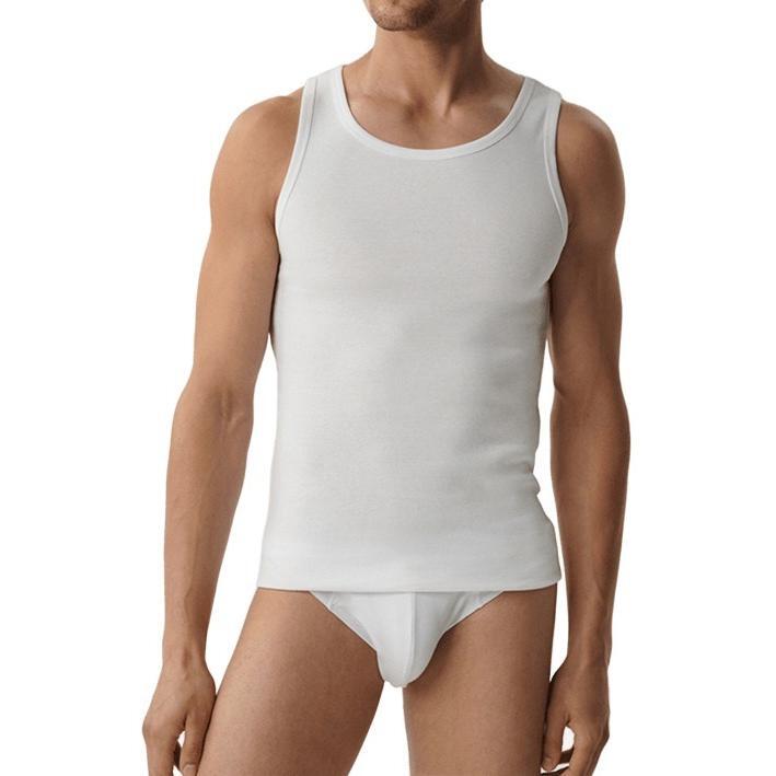 Майка мужская на тонких бретелях Atlantic BMV-046 L белые фото 1