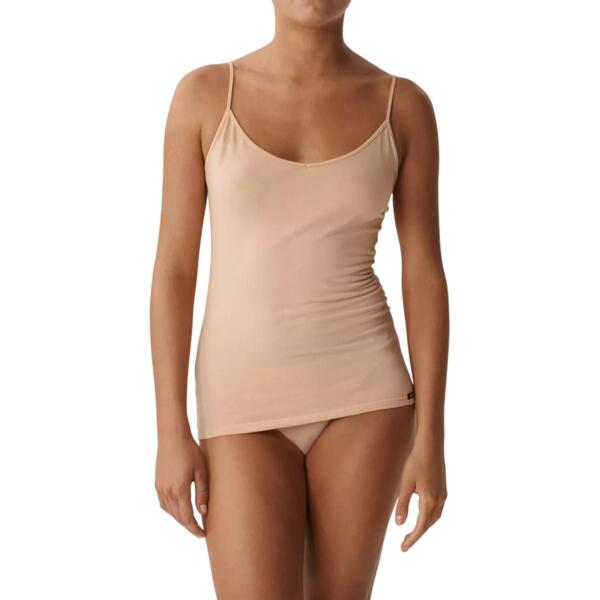 Майка женская тонкая бретель Atlantic BLV-197N M бежевая фото 