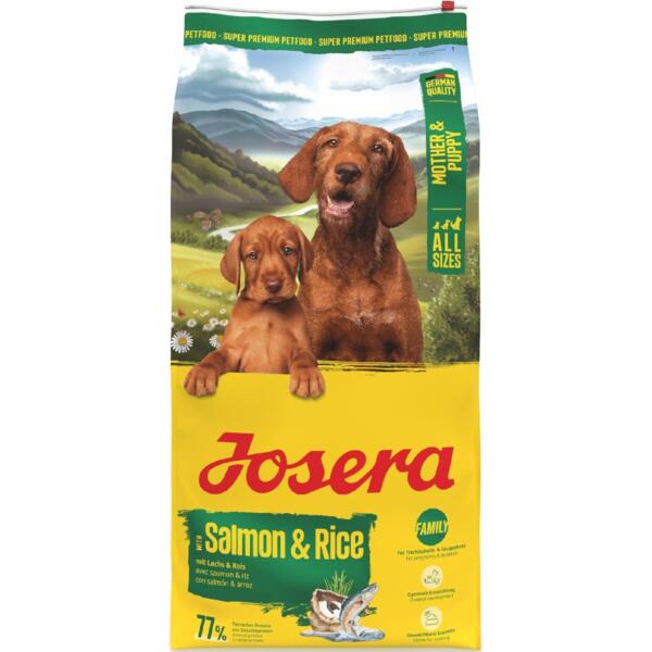 

Сухой корм для щенков, беременных и кормящих собак JOSERA Mother&Puppy with Salmon & Rice с лососем и рисом 12,5 кг
