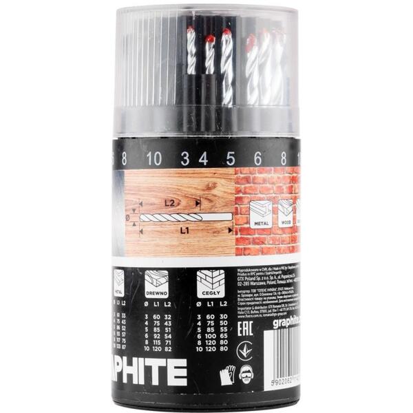 

Набор сверл GRAPHITE 18шт (54T430)