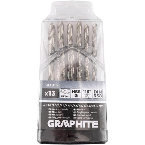 

Набор сверл по металлу GRAPHITE HSS-G 13 шт (54T915)