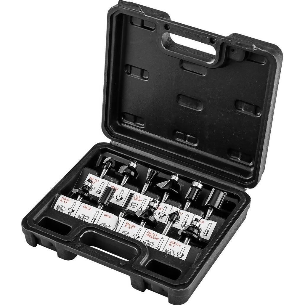 Набор фрез по дереву GRAPHITE 12шт (56T613) фото 1