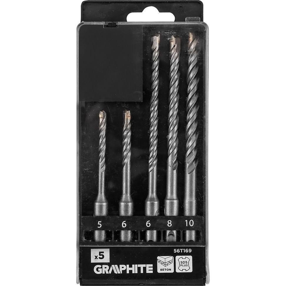 Набор сверл по бетону GRAPHITE SDS Plus 5шт (56T169) фото 1