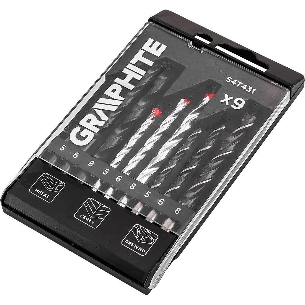 Набор сверл GRAPHITE 9шт (54T431) фото 1