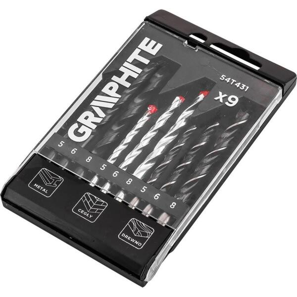 

Набор сверл GRAPHITE 9шт (54T431)