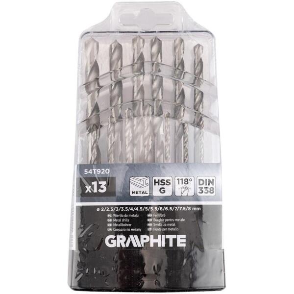 

Набор сверл по металлу GRAPHITE HSS-G 13 шт (54T920)