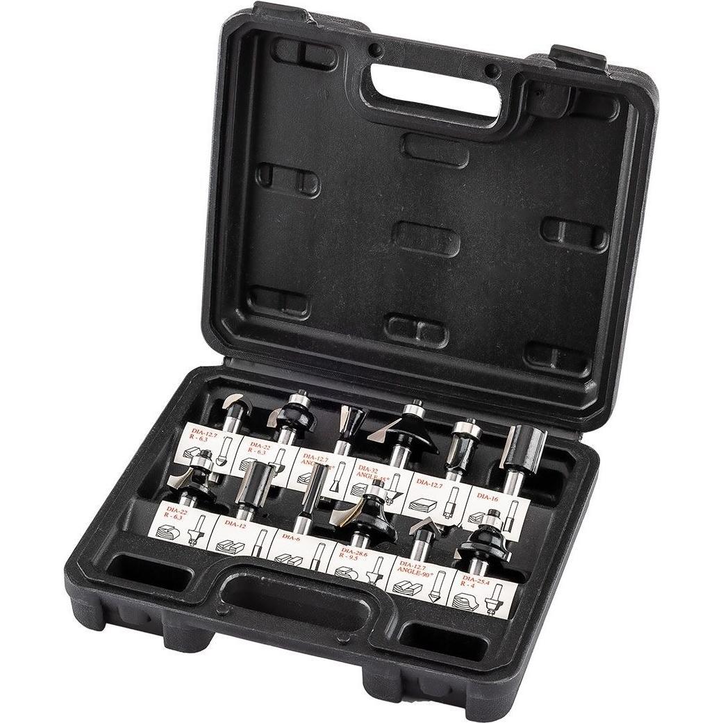 Набор фрез по дереву GRAPHITE Widia 12шт (56T614) фото 1