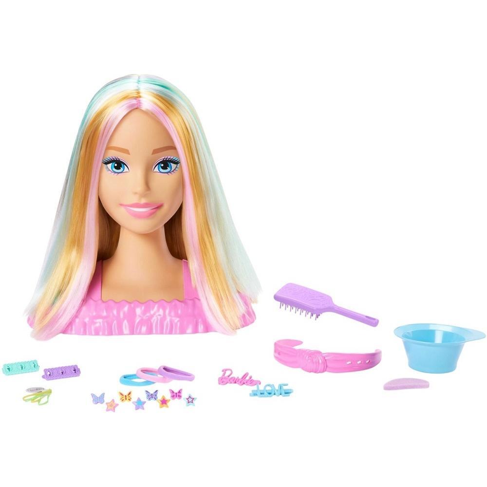 Лялька-манекен Barbie для зачісок Кольорове перевтілення з аксесуарами (JFG81)фото1