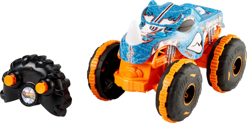 Машинка-позашляховик збільшена Hot Wheels на радіокеруванні Monster Trucks Rhinomite 1:24 (JBK11) фото1