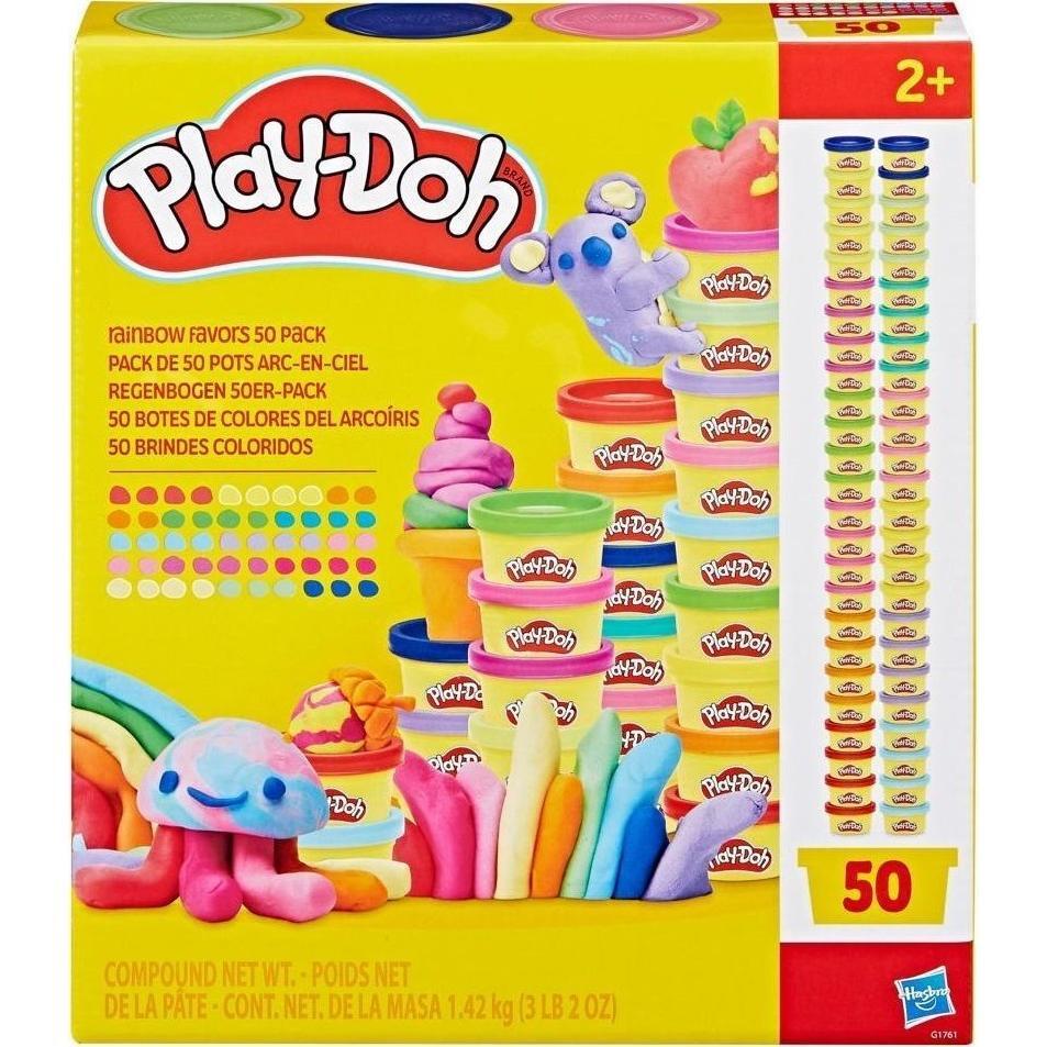 Набір маси для ліплення Play-Doh Райдужні сюрпризи 50 баночок (G1761)фото1