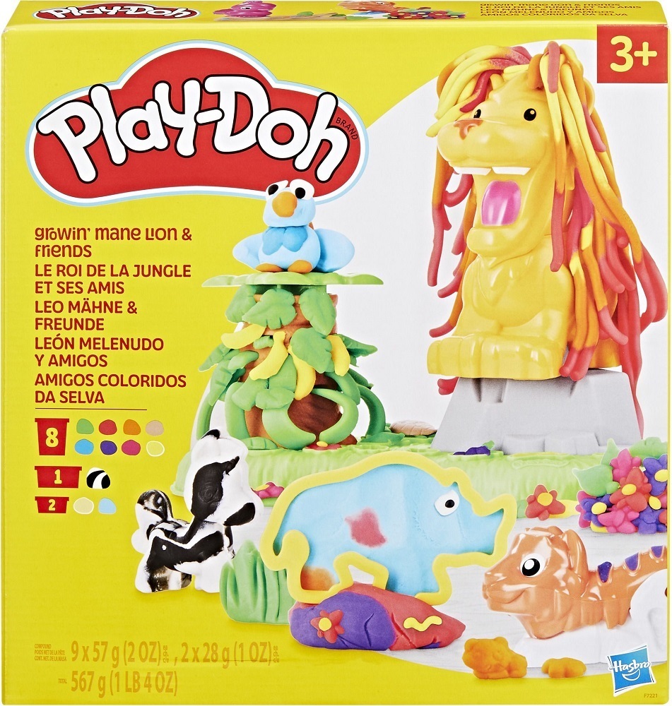 Набор для творчества Play-Doh с массой для лепки Лев и друзья (F7221) фото 1