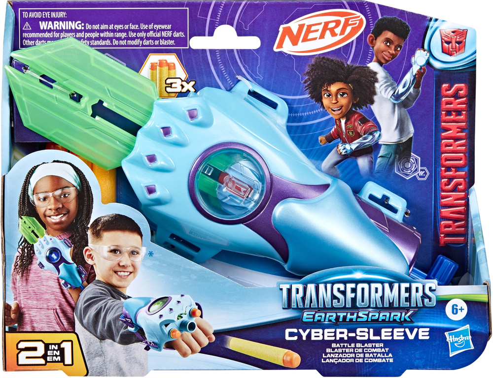 Бластер игрушечный на руку Nerf EarthSpark Transformers Cyber-Sleeve (F8441) фото 1