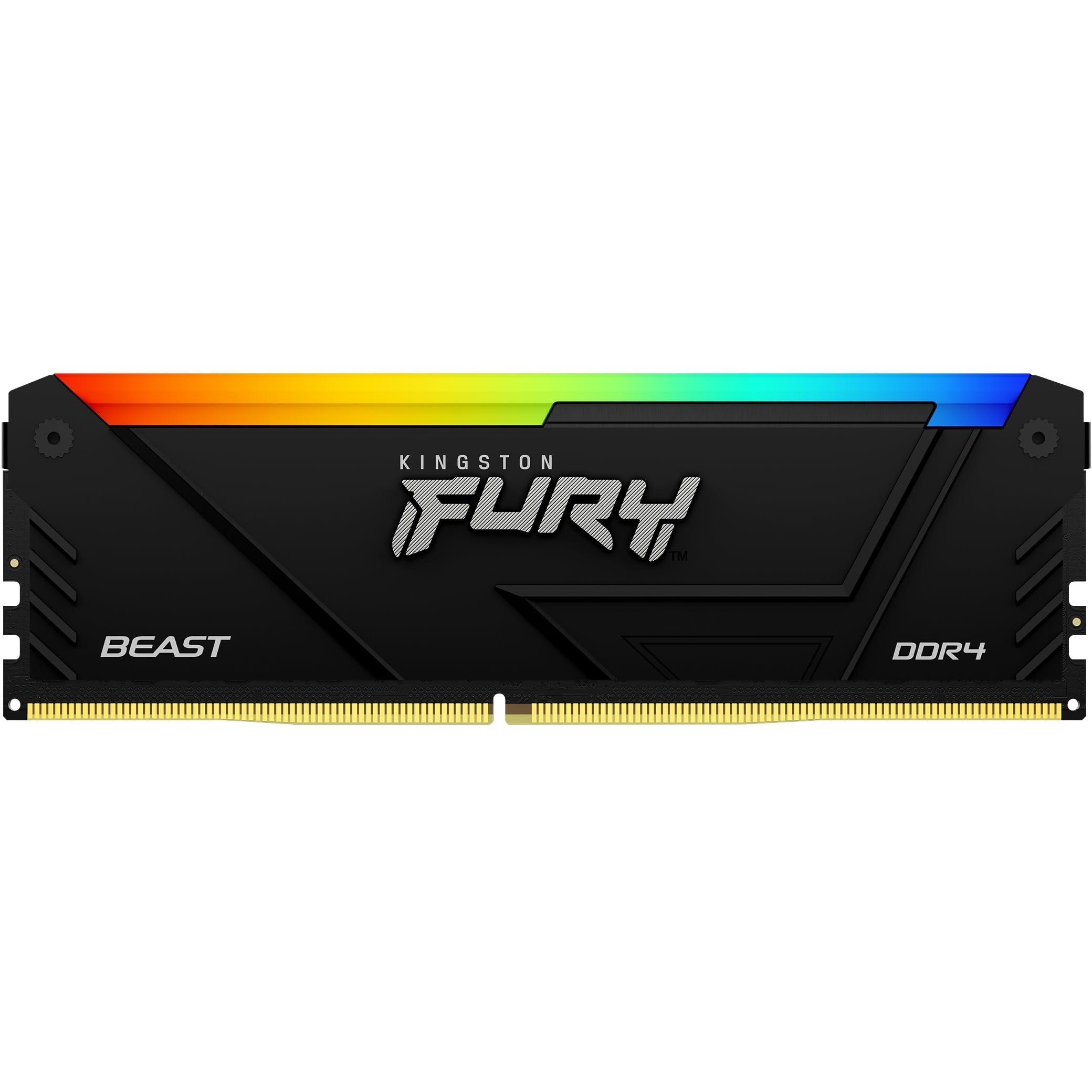 Пам'ять для ПК Kingston DDR4 8GB 3200 FURY Beast RGB (KF432C16BB2A/8WP)фото1